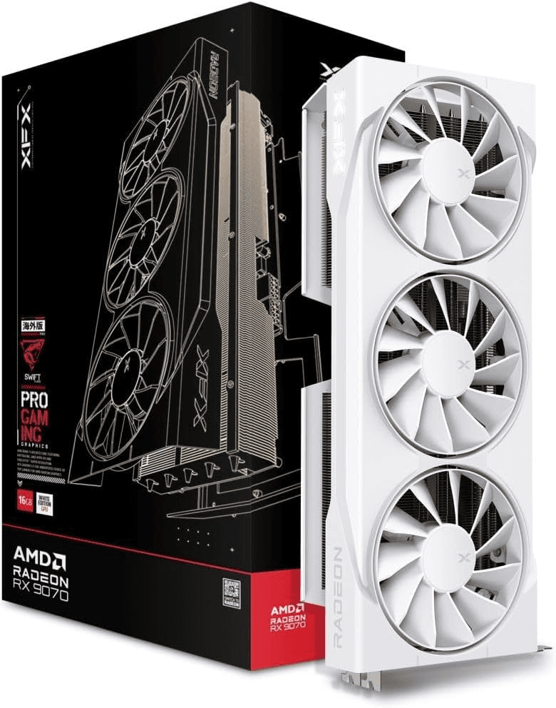 Placa de Vídeo XFX Swift RX 9070  TRIPLE FAN GAMING EDITION