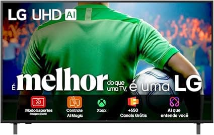 Smart TV 4K 55" LG UHD 55UA85 Processador α7 AI Ger8 4K Super Upscaling Google Cast Alexa Integrado Controle AI Smart Magic WebOS 25