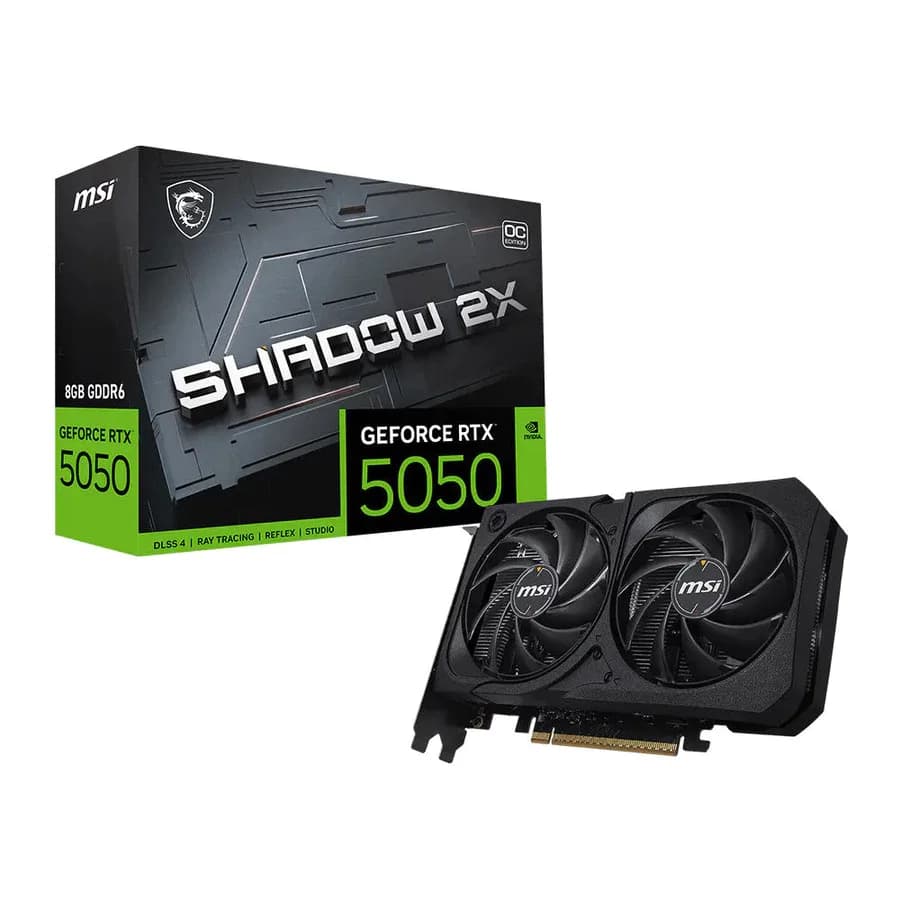 Placa de Vídeo MSI NVIDIA GeForce RTX 5050 Shadow 8GB GDRR6 912-V538-008