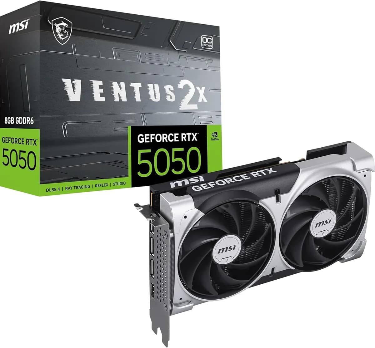 Placa de Vídeo MSI NVIDIA GeForce RTX 5050 VENTUS 2X OC 8GB GDRR6