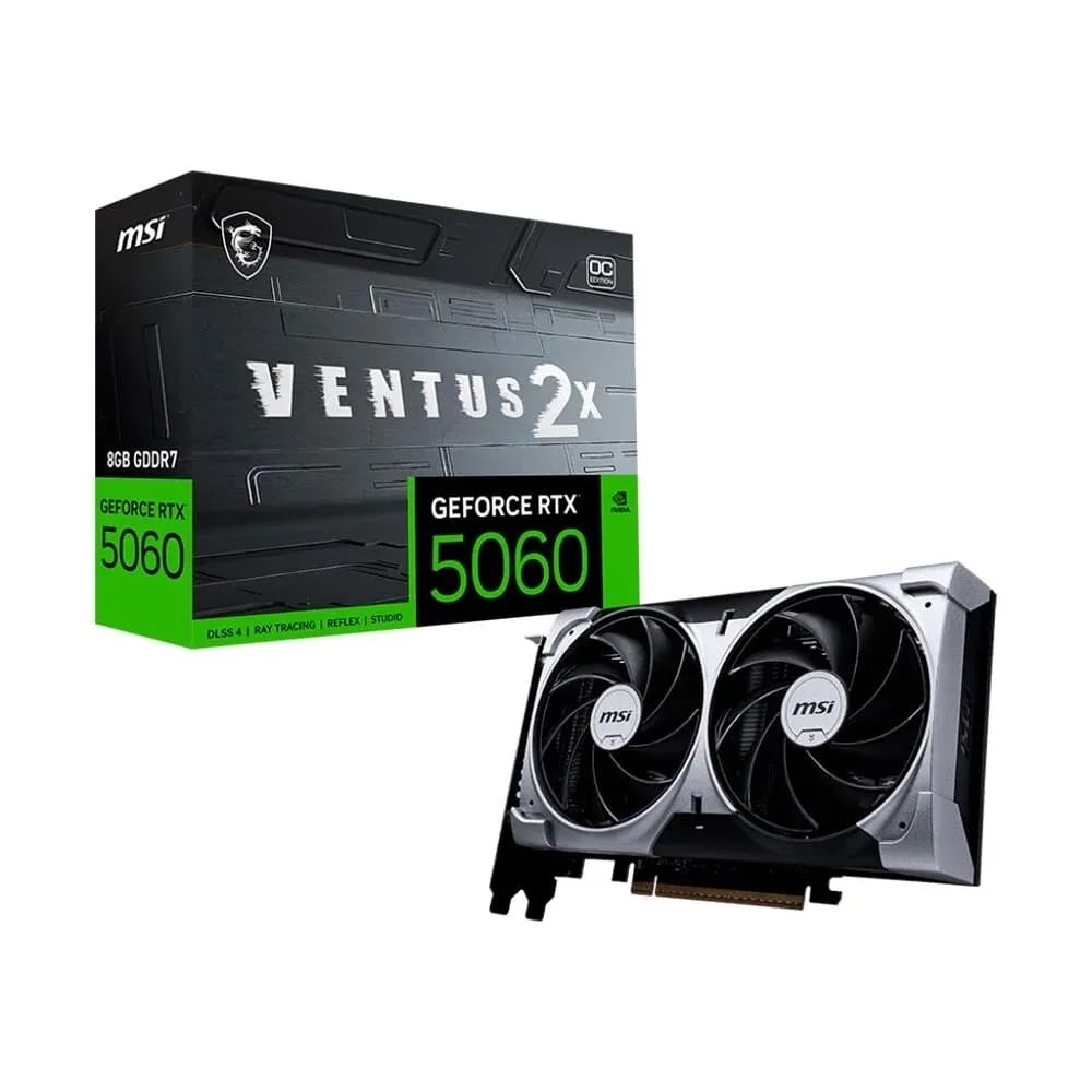 Placa de Vídeo MSI NVIDIA GeForce RTX 5060 8G VENTUS 2X OC
