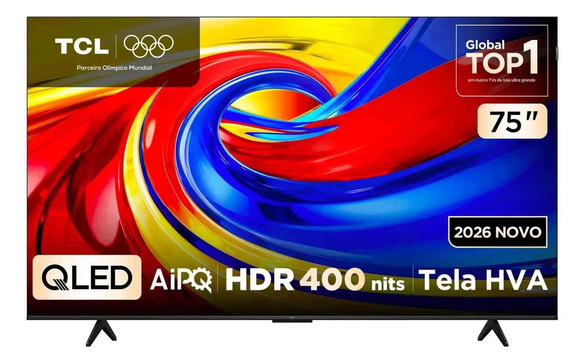 Smart TV 75" TCL 4K UHD QLED 75P7L