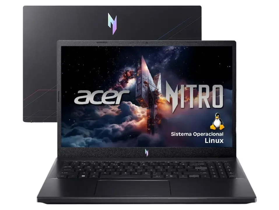Notebook Gamer Acer Nitro V15 i5 512GB SSD 16GB RTX 4050 Linux - ANV15-52-52X