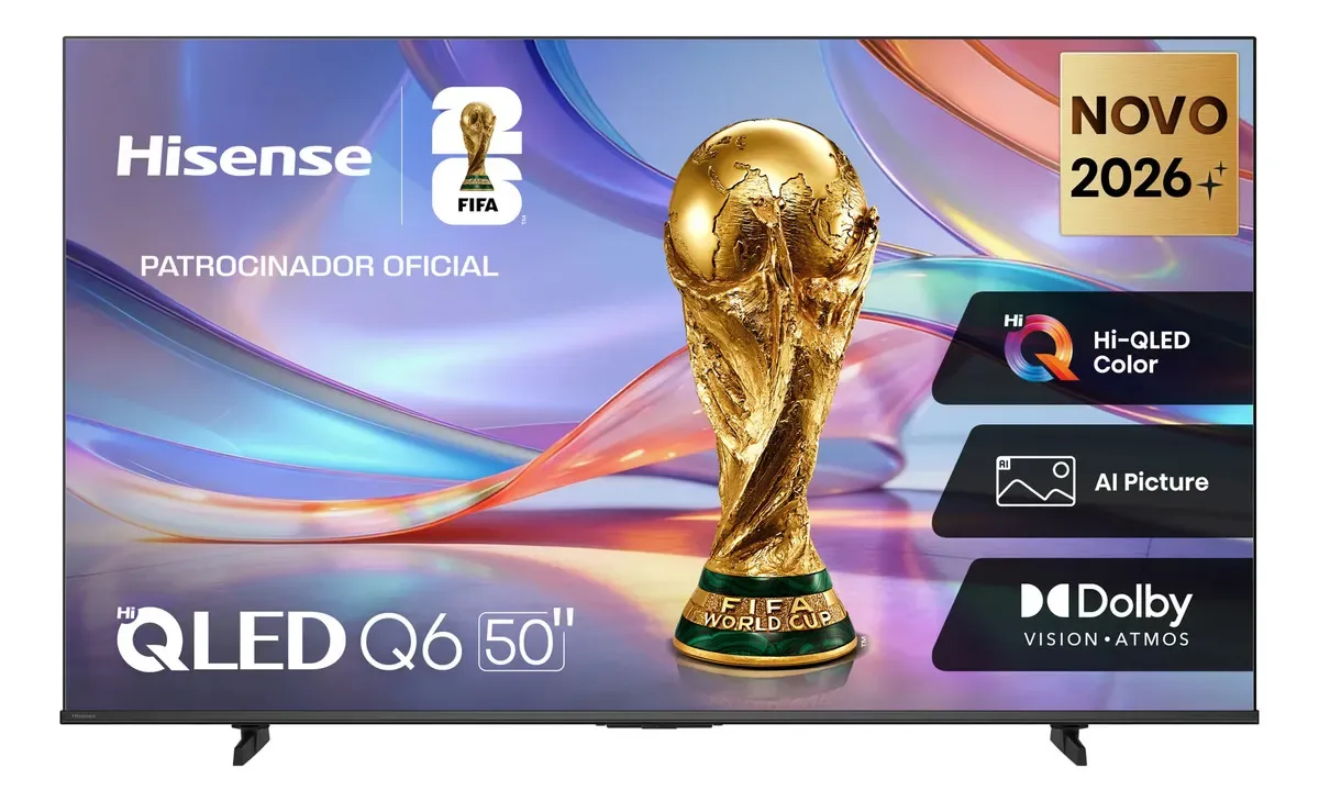 Smart Tv Hisense Hi-Qled 4K 50" polegadas com Processador Ai, Dolby Vision Atmos