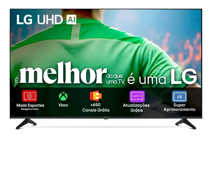 Smart Tv LG UHD Ai UA75 50 Polegadas HDR10 Pro Processador α7 Ai Ger8 webOS 25