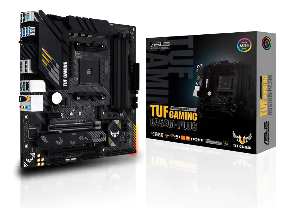 Placa Mãe Asus Tuf Gaming B550m Plus B550 Amd Am4 Matx Ddr4 Preto